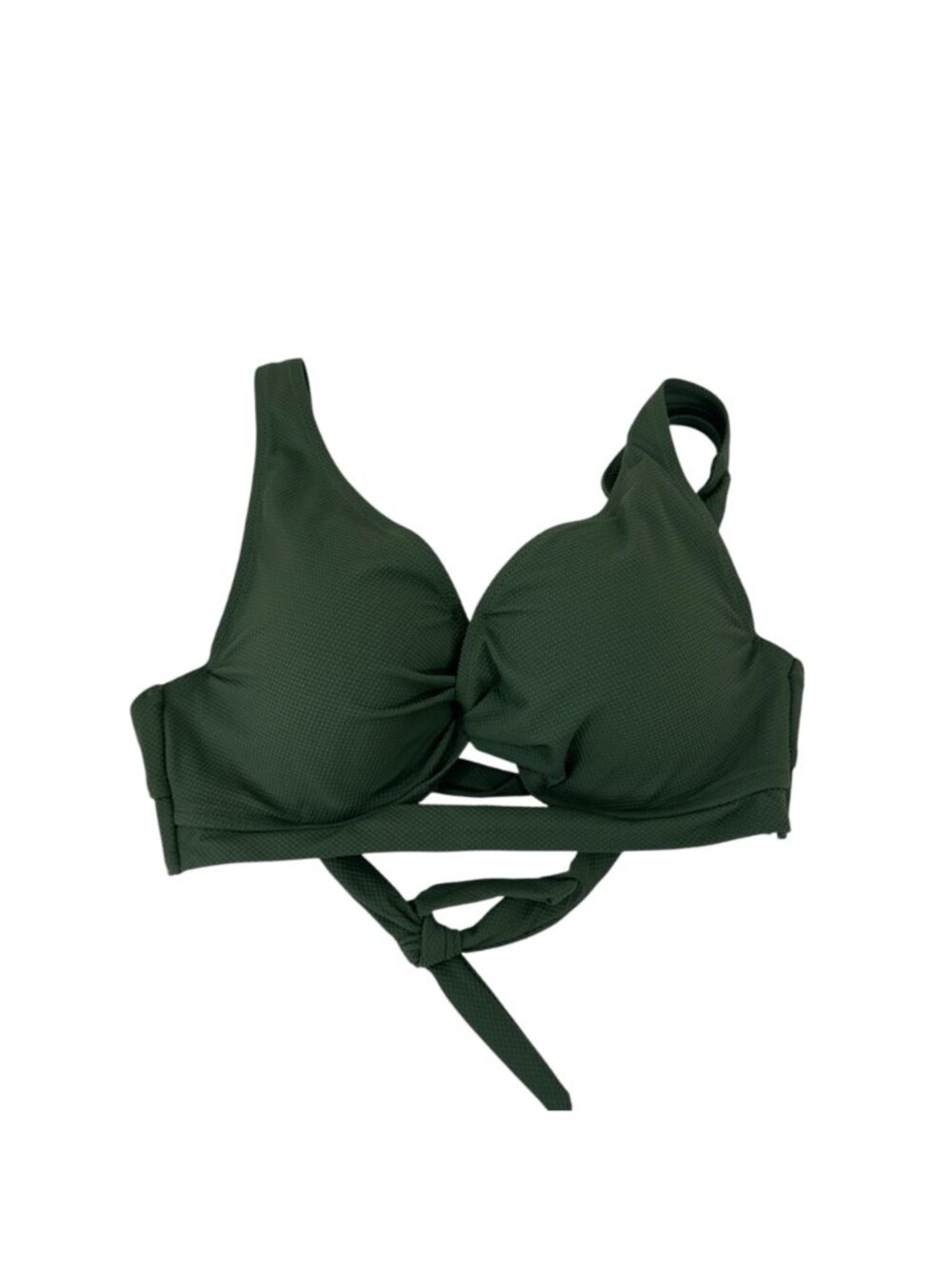 Shade & Shore Womens Green Bikini Top Push-Up Swimwear Size 34DD Back Strappy - Picture 13 of 13